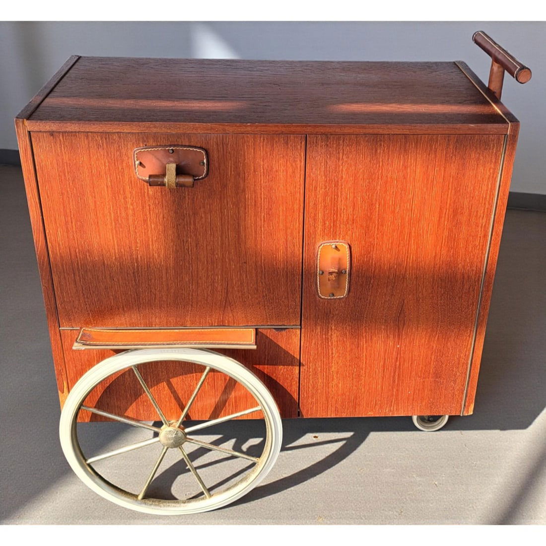 Mid Century Modern Bar Cart Possibly Jacques Adnet (1 of 12)