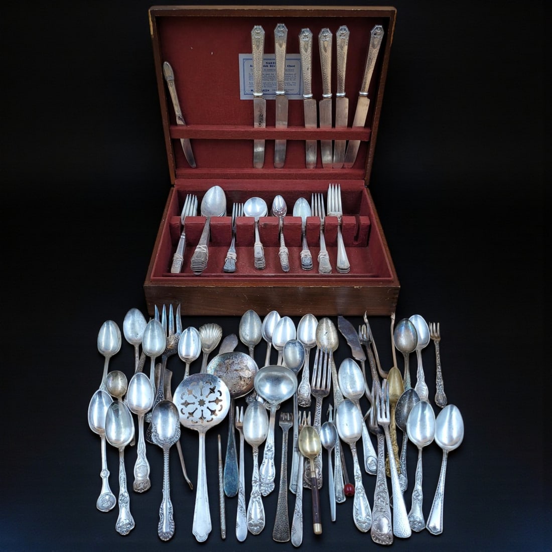 97Pc Collection Of Antique Flatware (1 of 20)