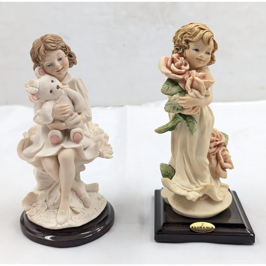 Giuseppe Armani Figurines: "1999 Mother's Day Rosette" 300C And "Tender Feeling" 1606F w/ Boxes (1 of 20)