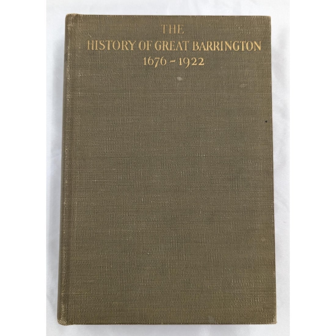 Antique Book: "The History Of Great Barrington 1676-1922" Vol. 1 by Charles Day Taylor, 1928 (1 of 7)