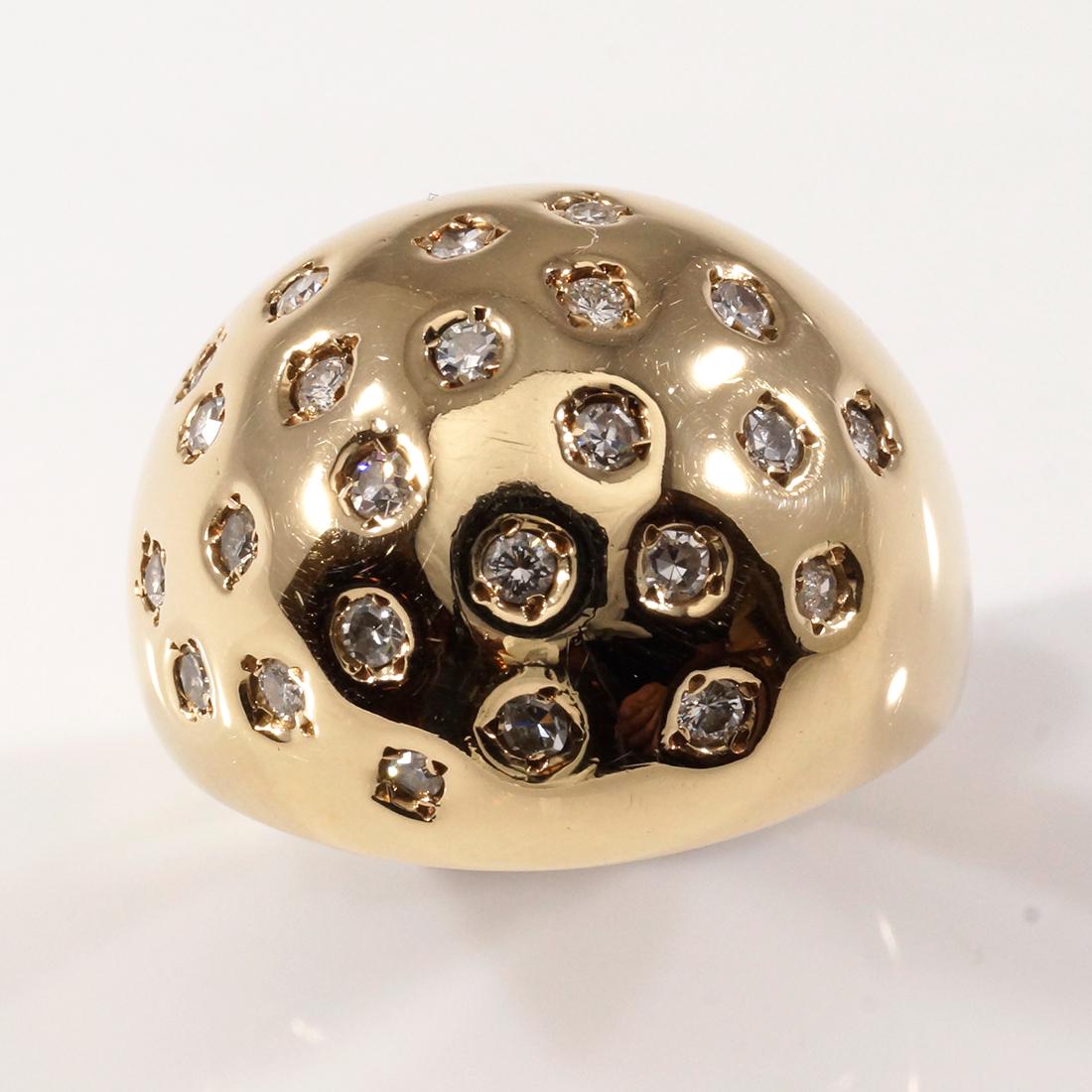 14kt. Yellow Gold Diamond Dome Ring (1 of 3)