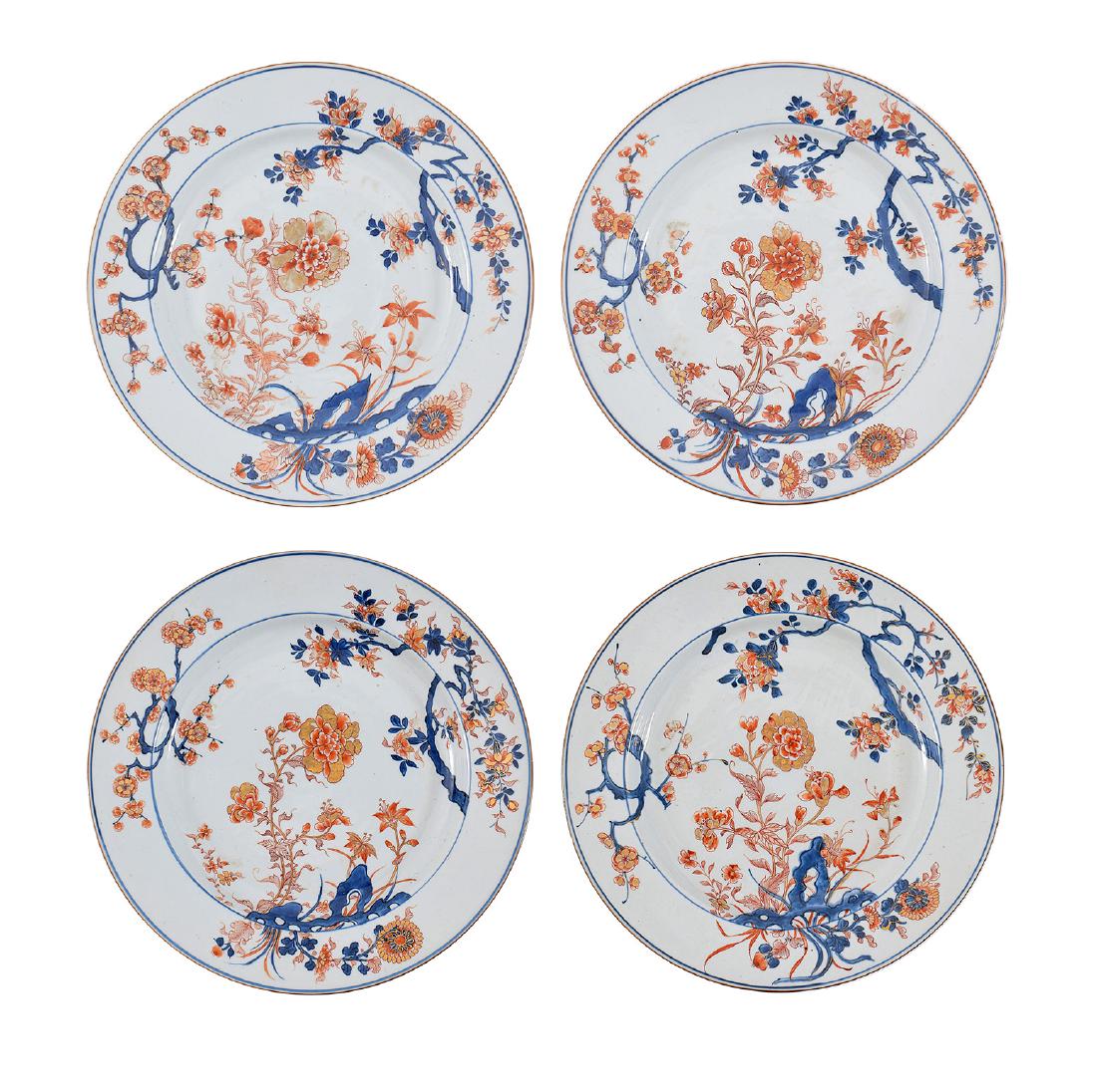 Four Japanese large white and polychrome Imari (1 of 4)