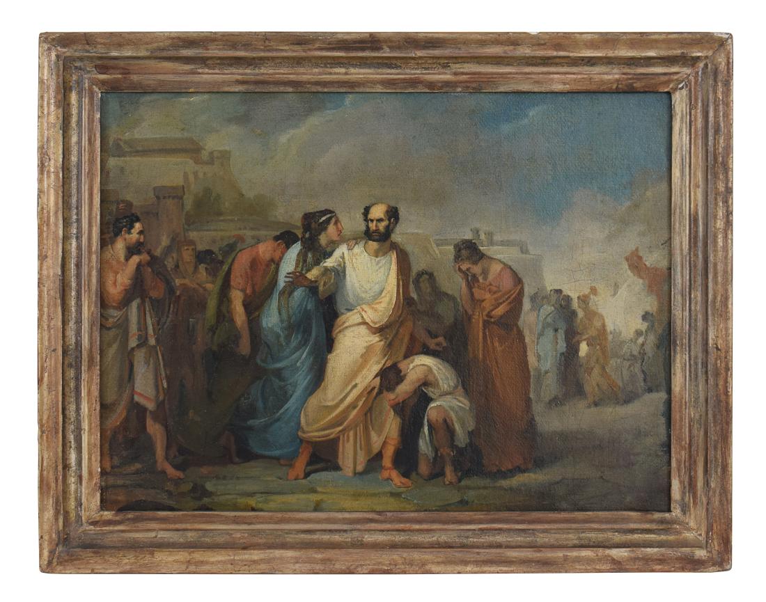 Felice Giani (ambito): Felice Giani (ambito), A classical scene_x000D_ oil on canvas, 35by47cm.