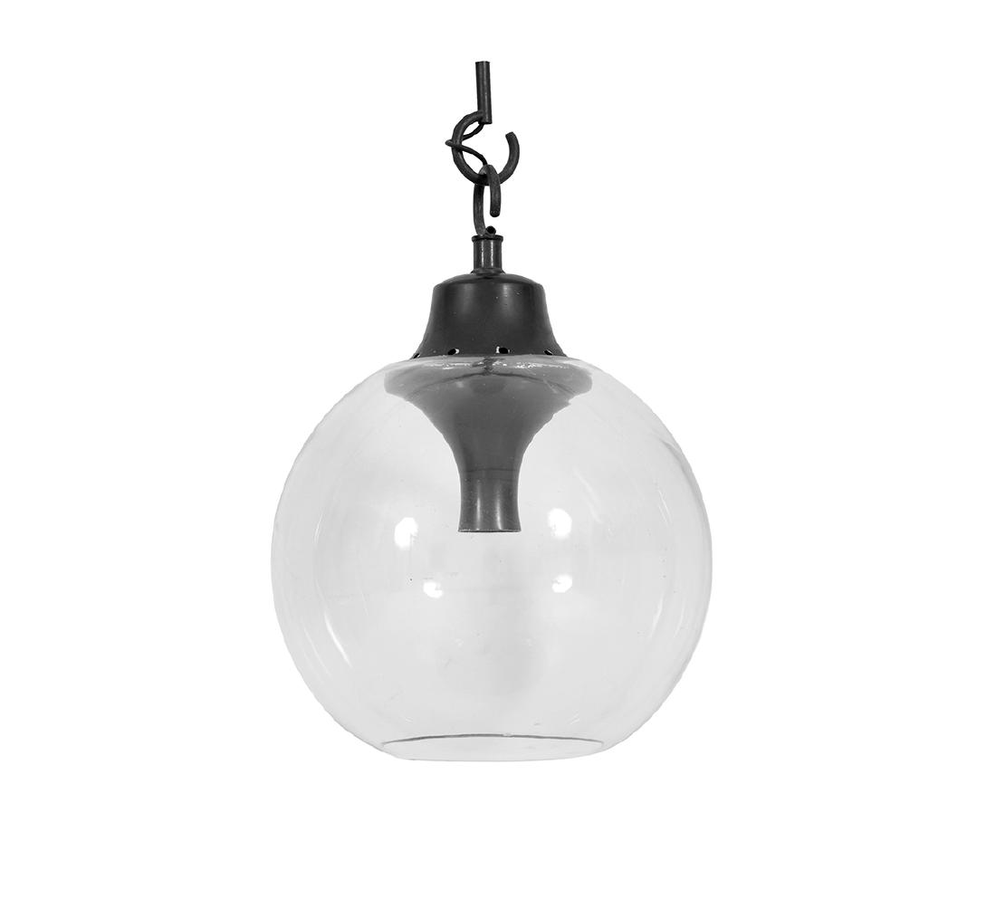 An Italian glass and metal suspension lamp (1 of 1)