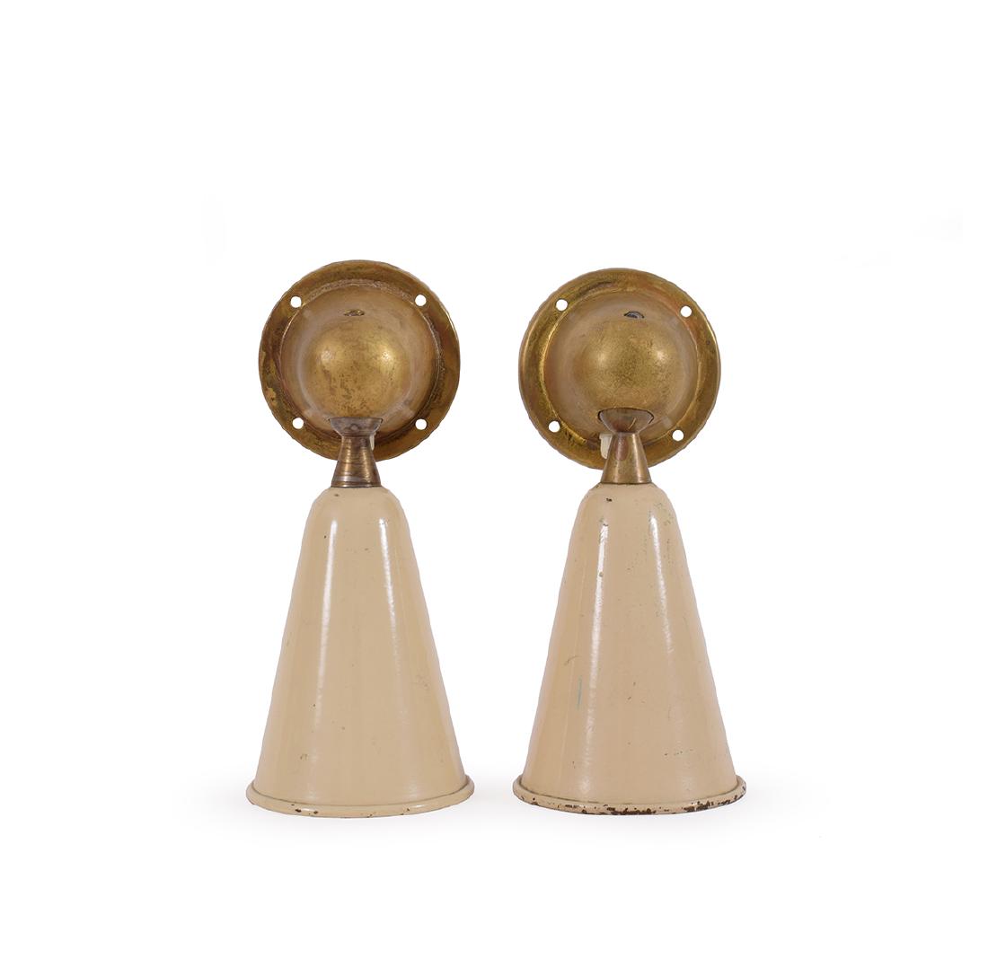 A pair of Italian brass adjustable wall sconces, '40s (1 of 1)