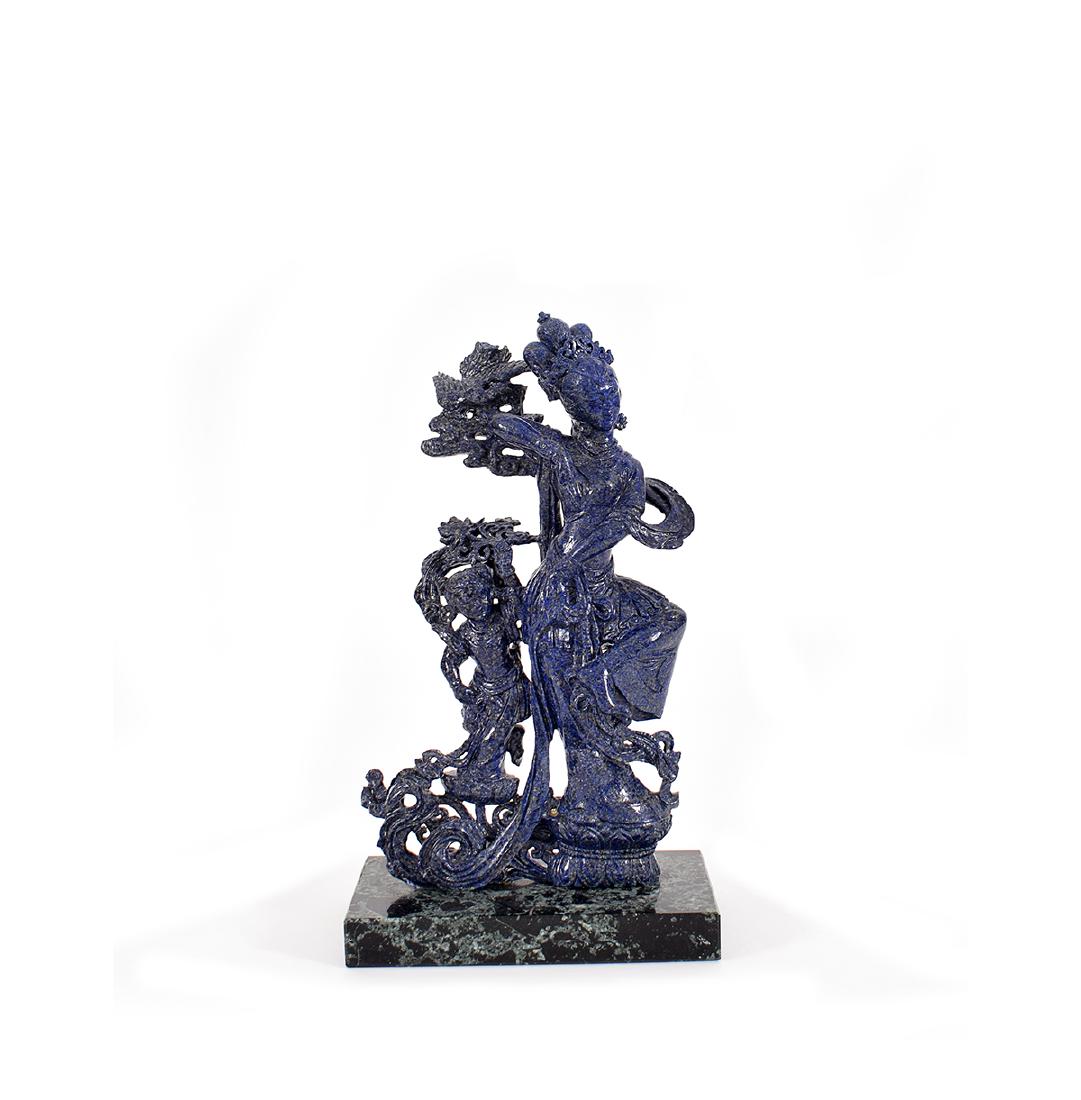 A Chinese lapis-lazuli sculpture of a dancing guanyin (1 of 1)