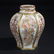 A du paquier gilt and polychrome porcelain tea caddy