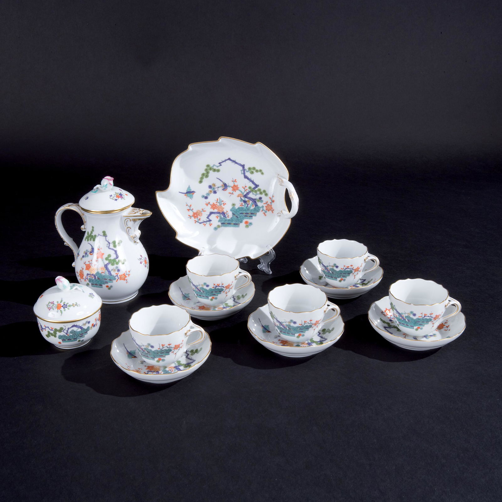 A porcelain "Oriental basket" tea service (1 of 1)