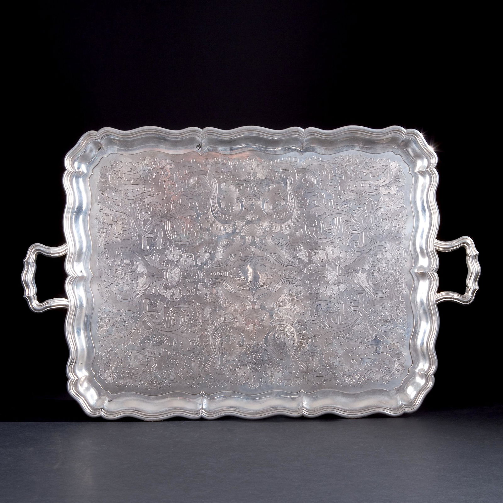 A silver two-handled tray, Vienna, 1840 (1 of 1)