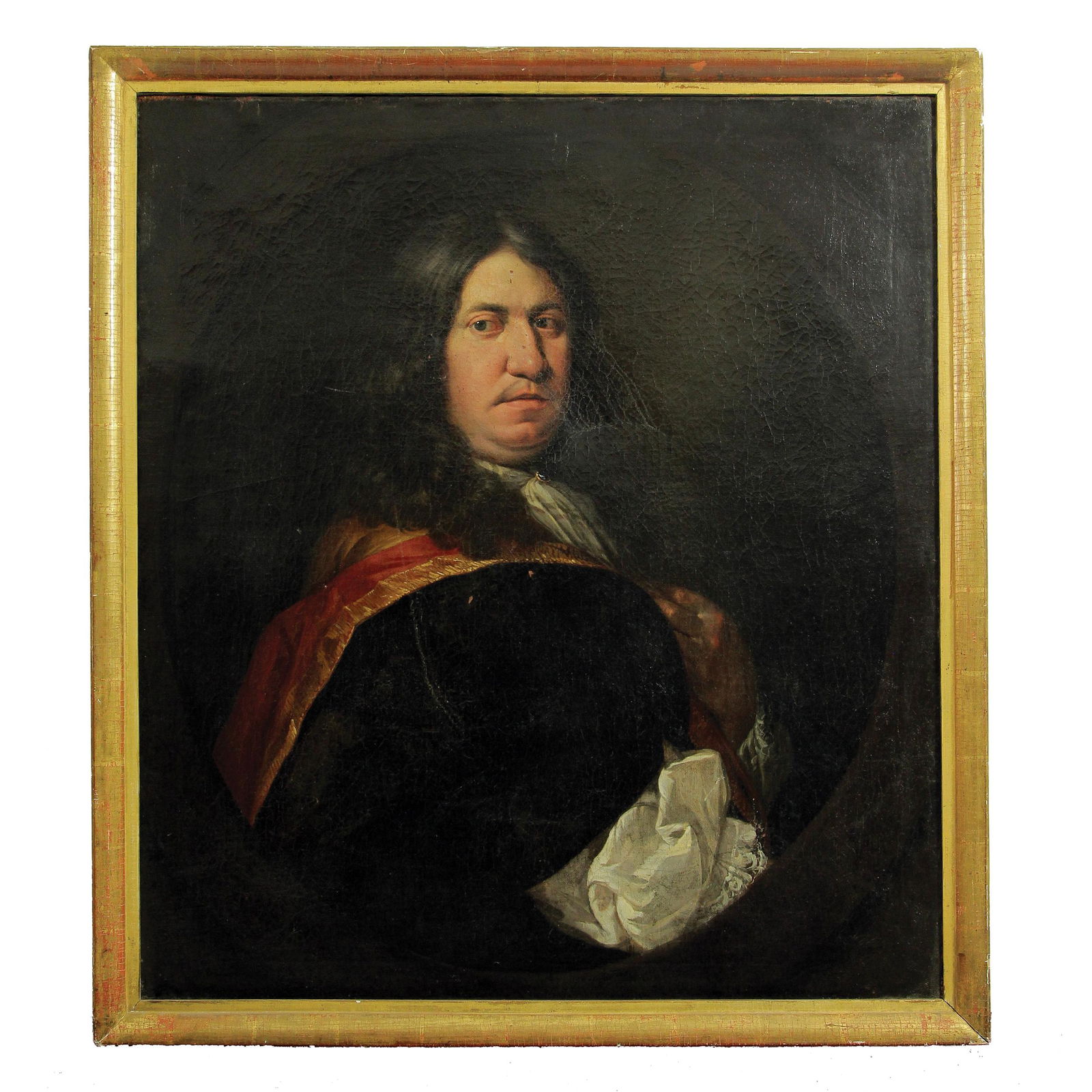Johann Heinrich Roos: Portrait of a noble man oil on canvas, 91by81cm.