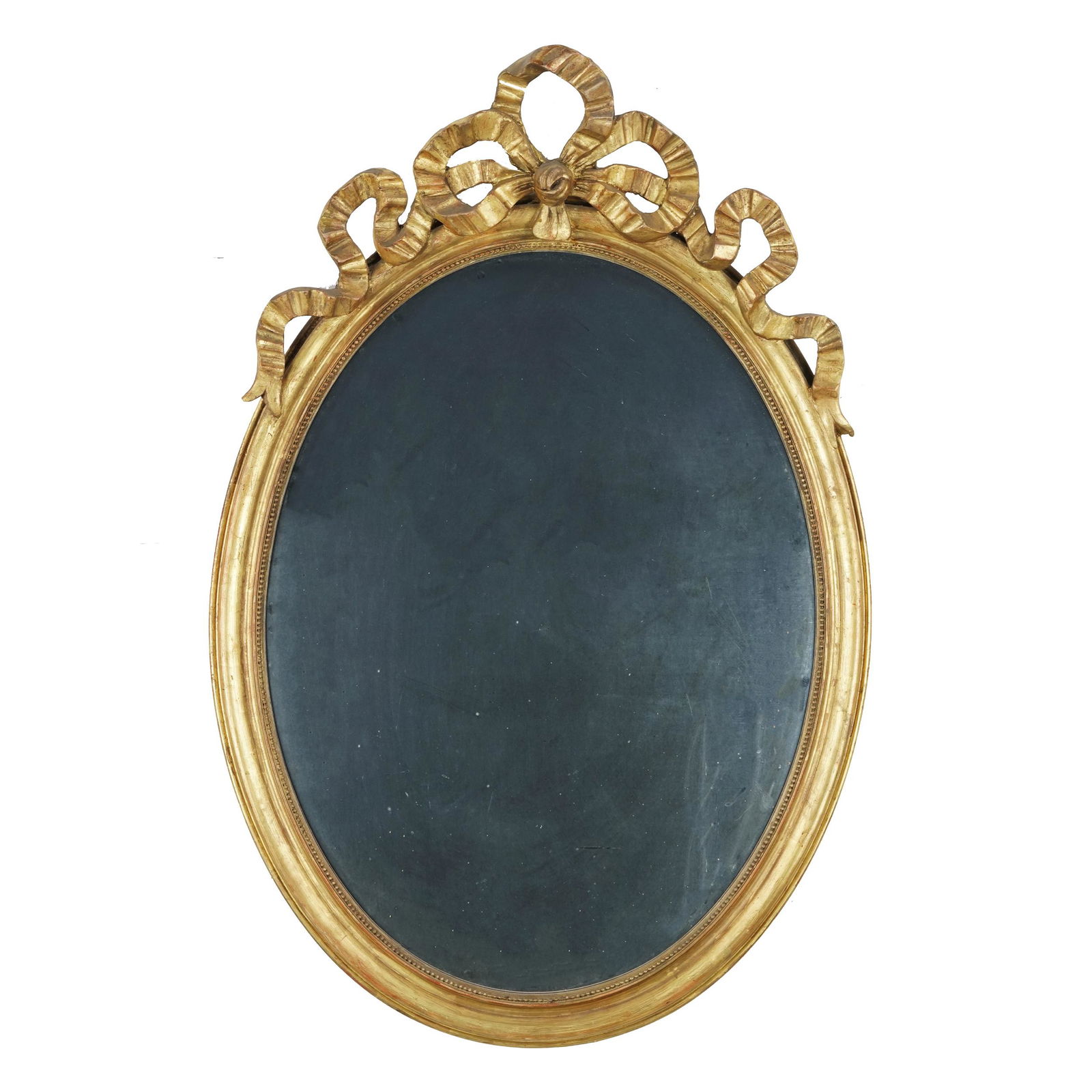 A Piedomontese carved gilt wood oval wall mirror (1 of 1)