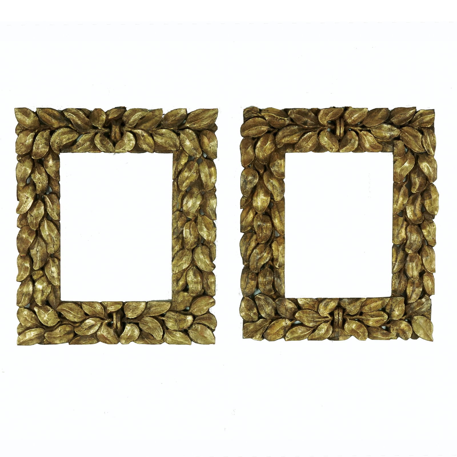 A pair of Northern Italy antique carved gilt wood: 28by21cm. internal light