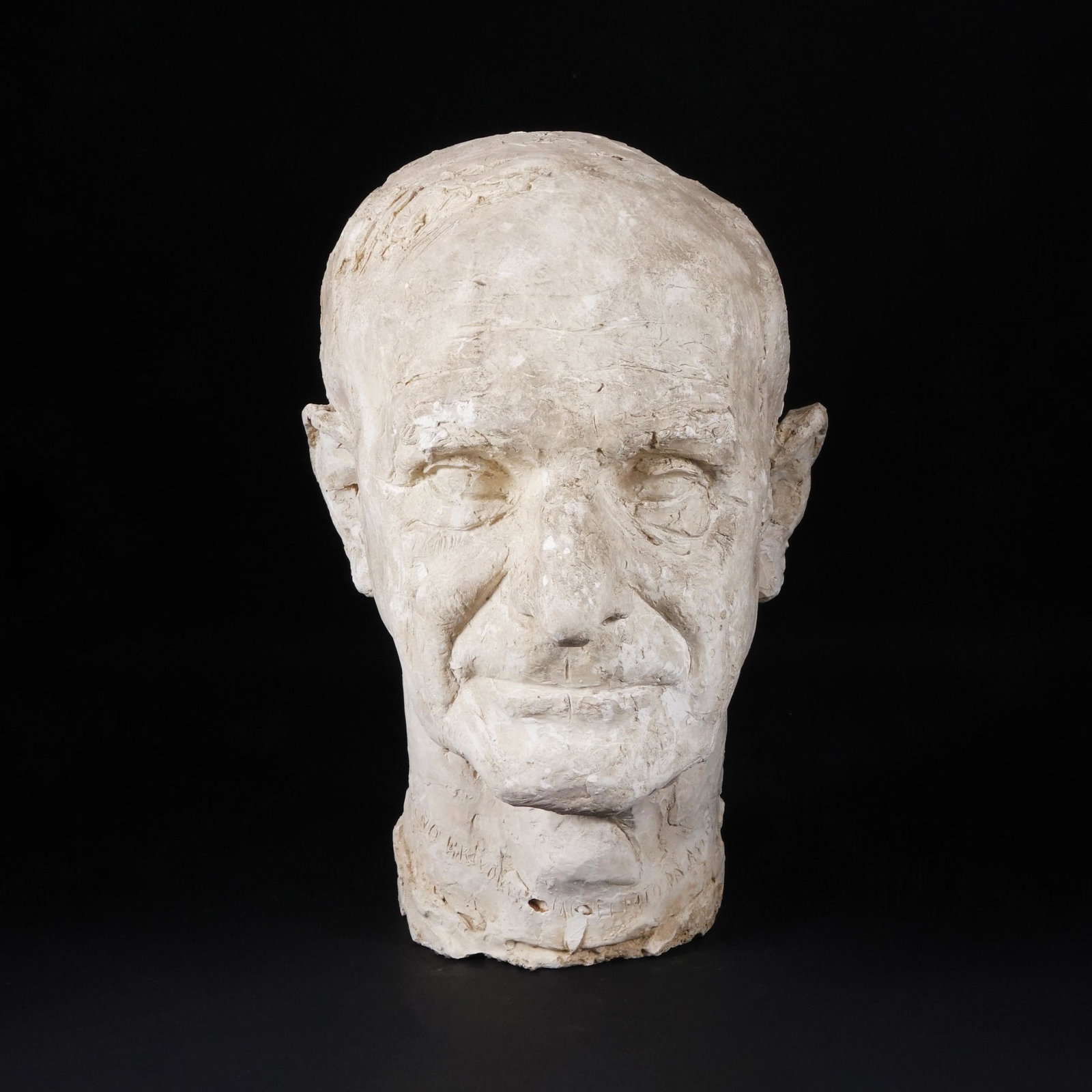 Assen Peikov (Sofia 1908 - Roma 1973): A plaster head of Bruno Brivonesi 35cm. high