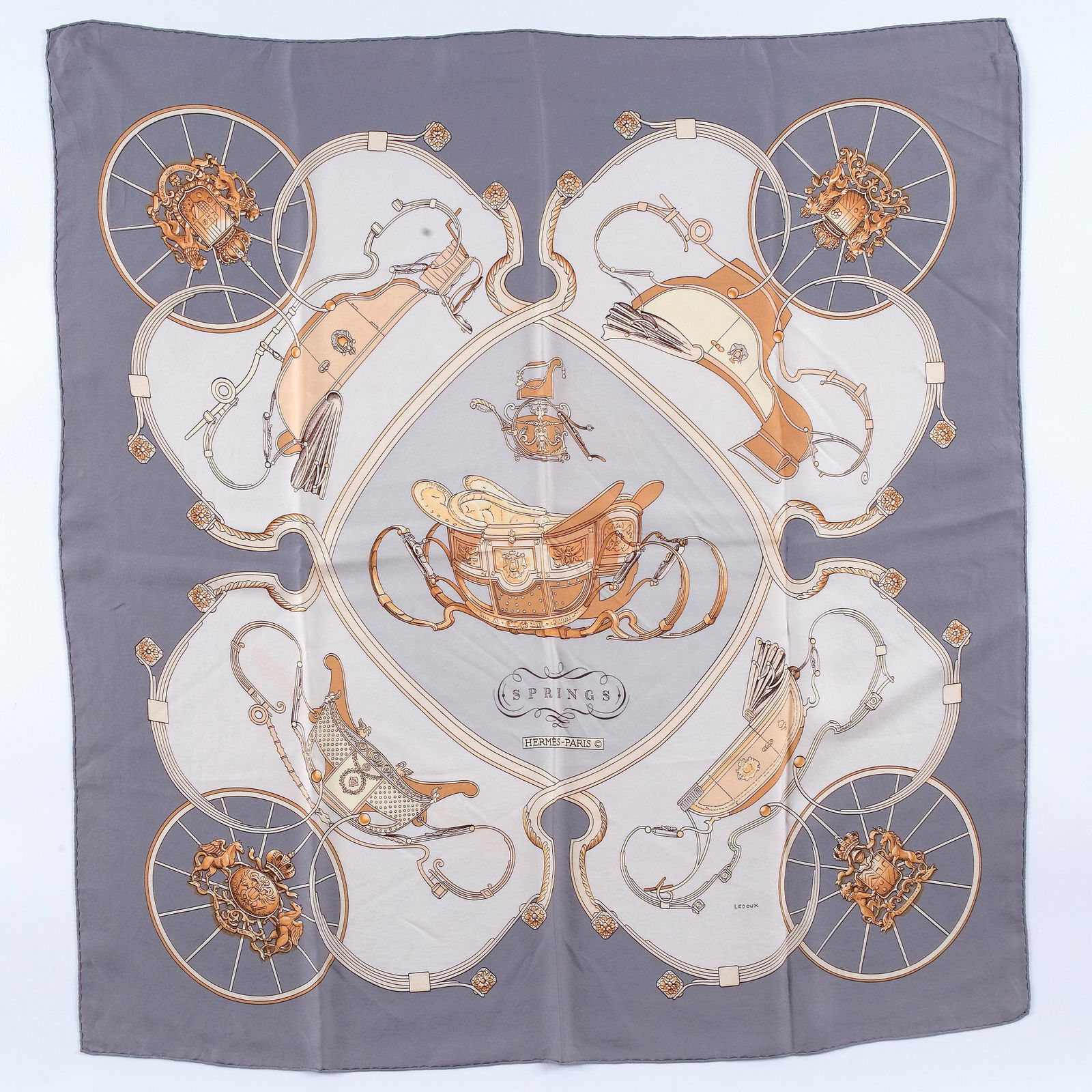 HermÃ¨s, Springs silk scarf designed by Philippe Ledoux (1 of 1)