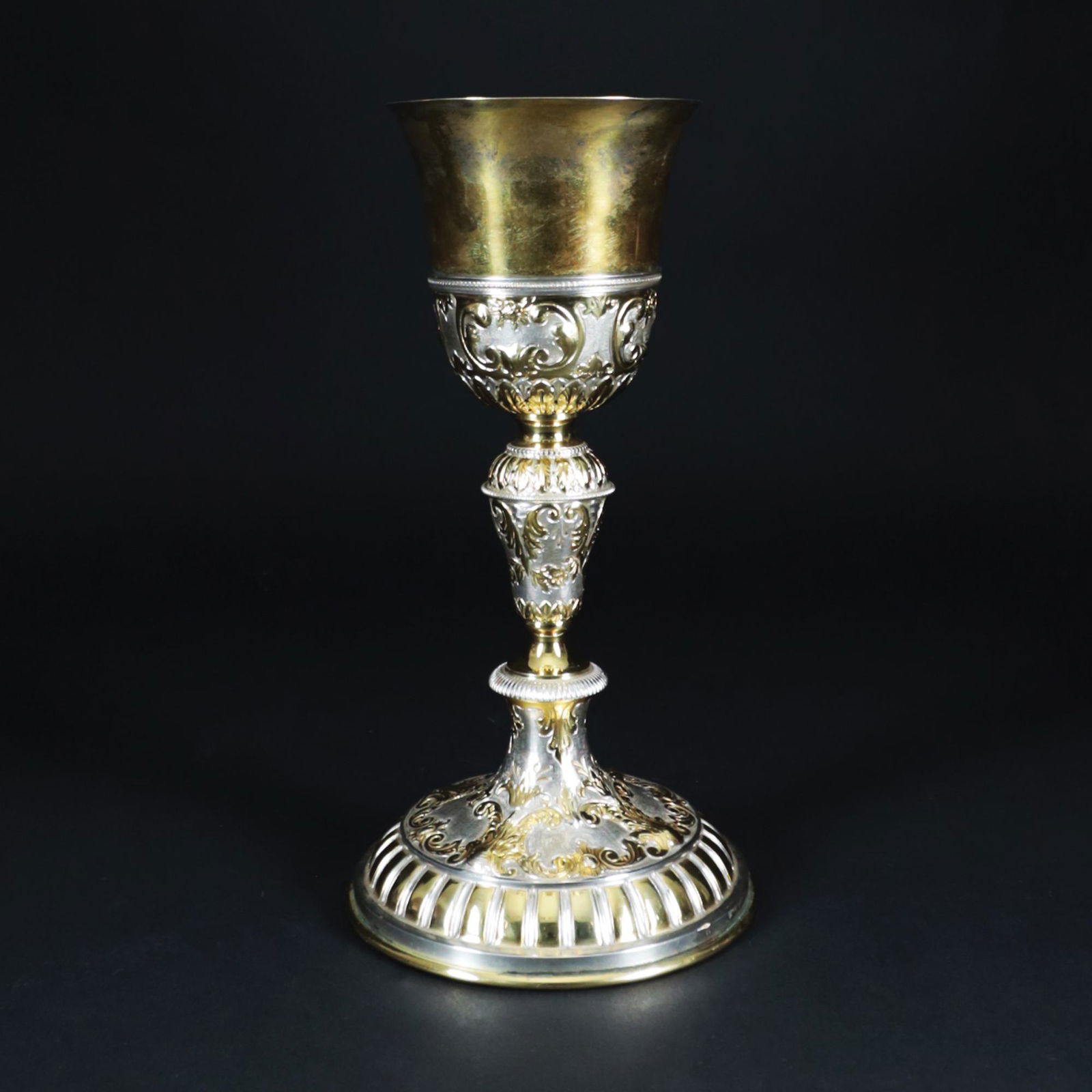 An Italian silver and silver gilt chalice (1 of 1)
