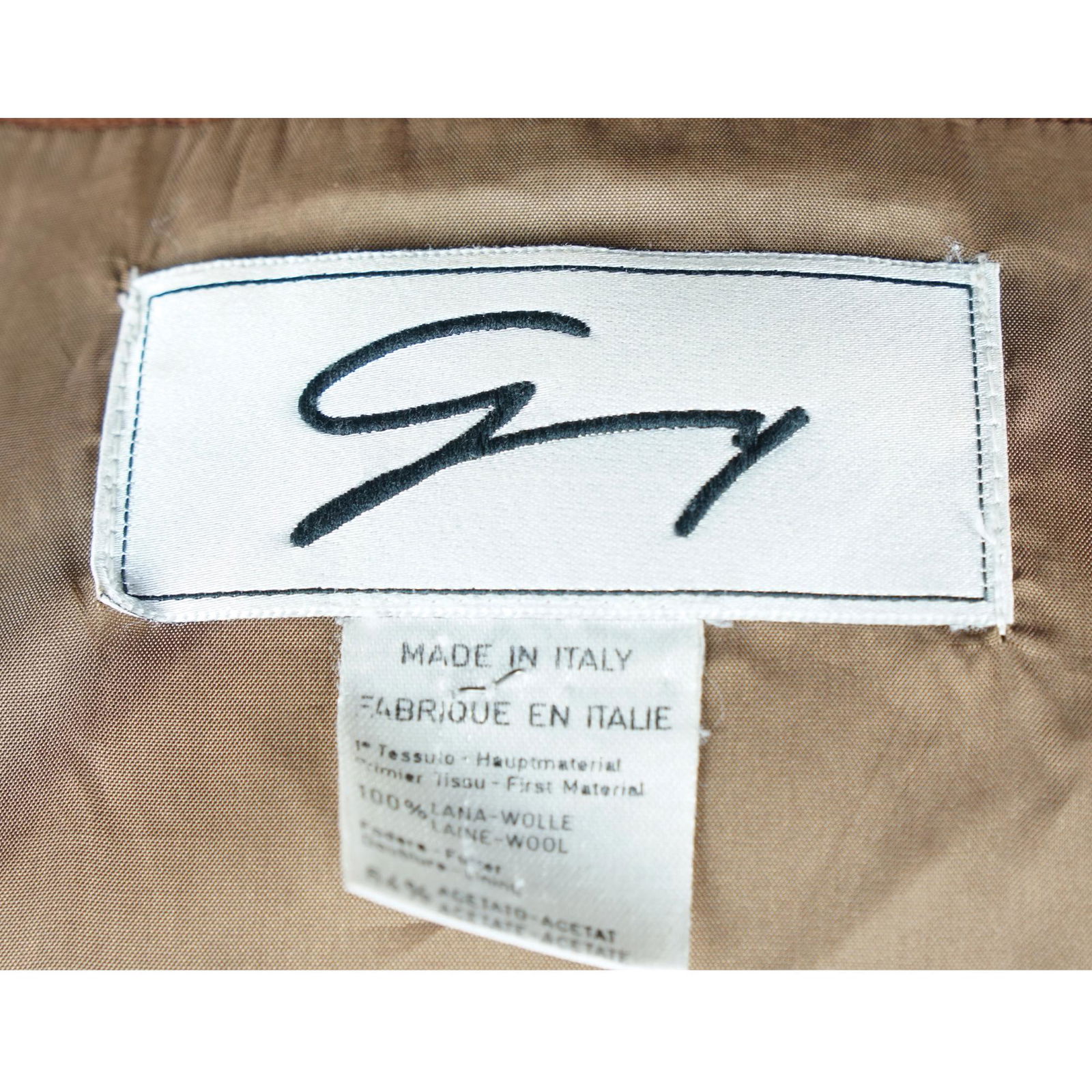Genny: brown wool fabric jacket. Gianni Versace period, early '80s, size 42 (indicative)
