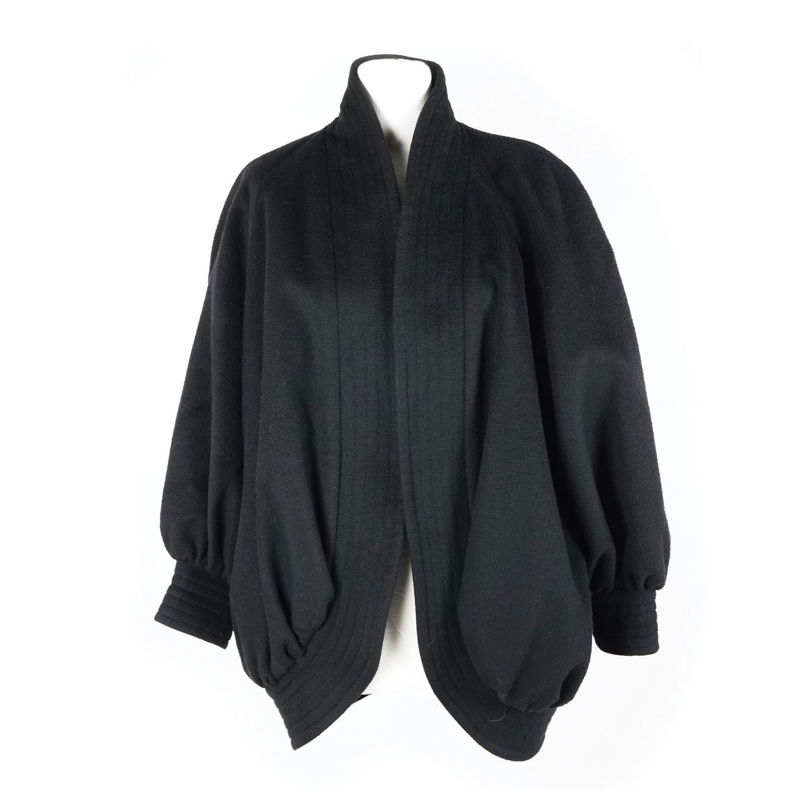 Andrea Odicini: black wool and cachemere jacket. '80s, size 42