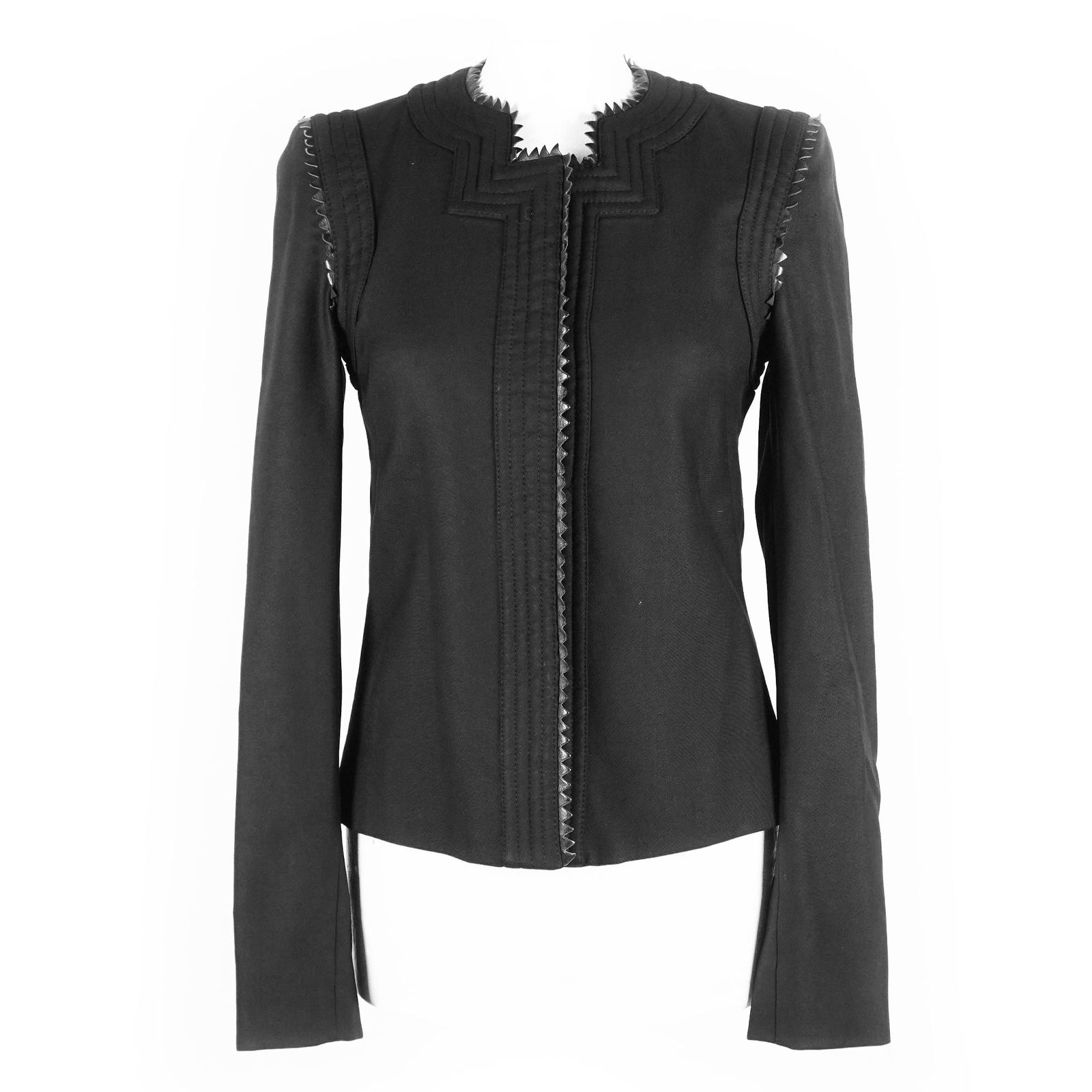 Gianni Versace: black wool jacket. '80s, size 42