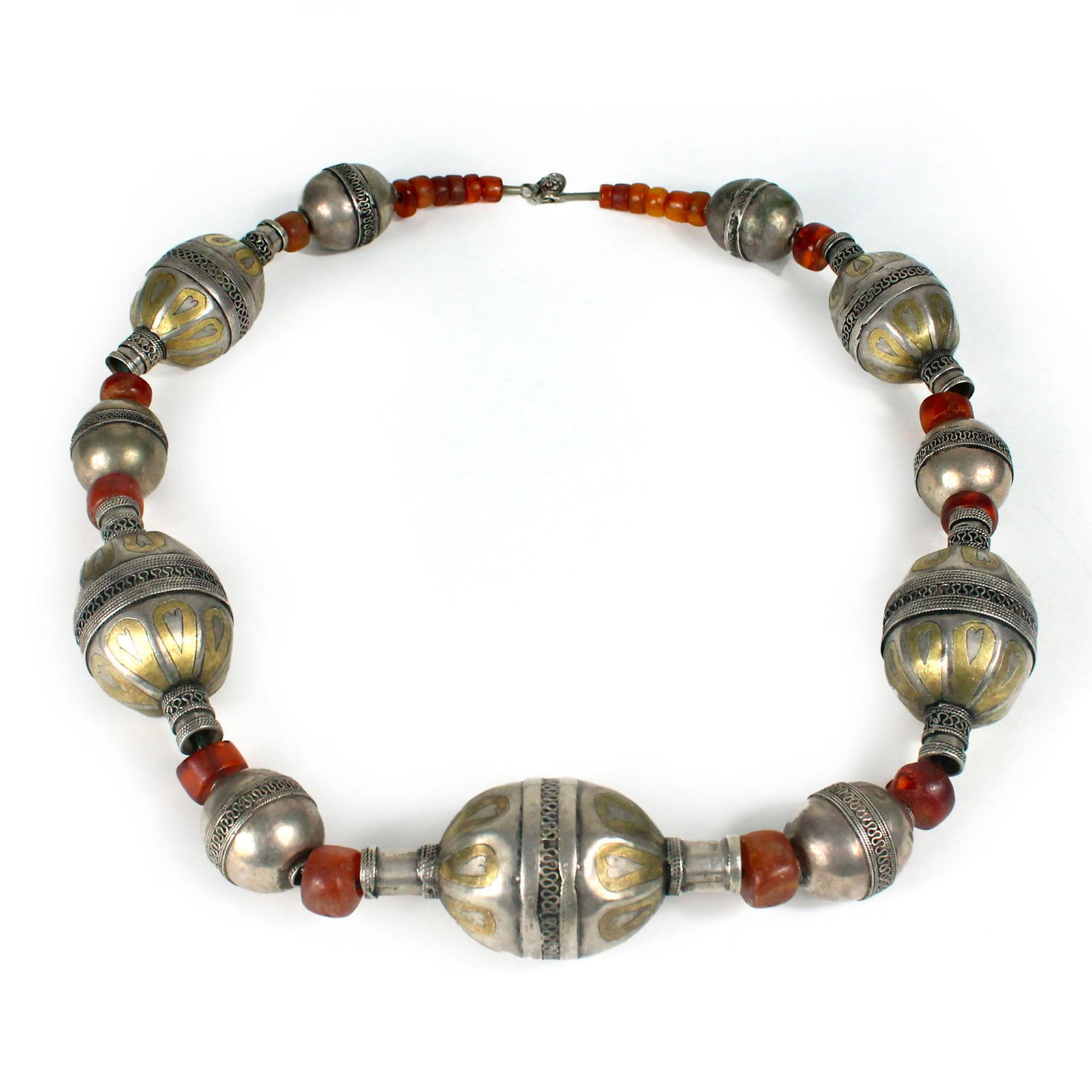 Turkmen silver and silver-gilt necklace, Turkmenistan, 18th century (1 of 1)