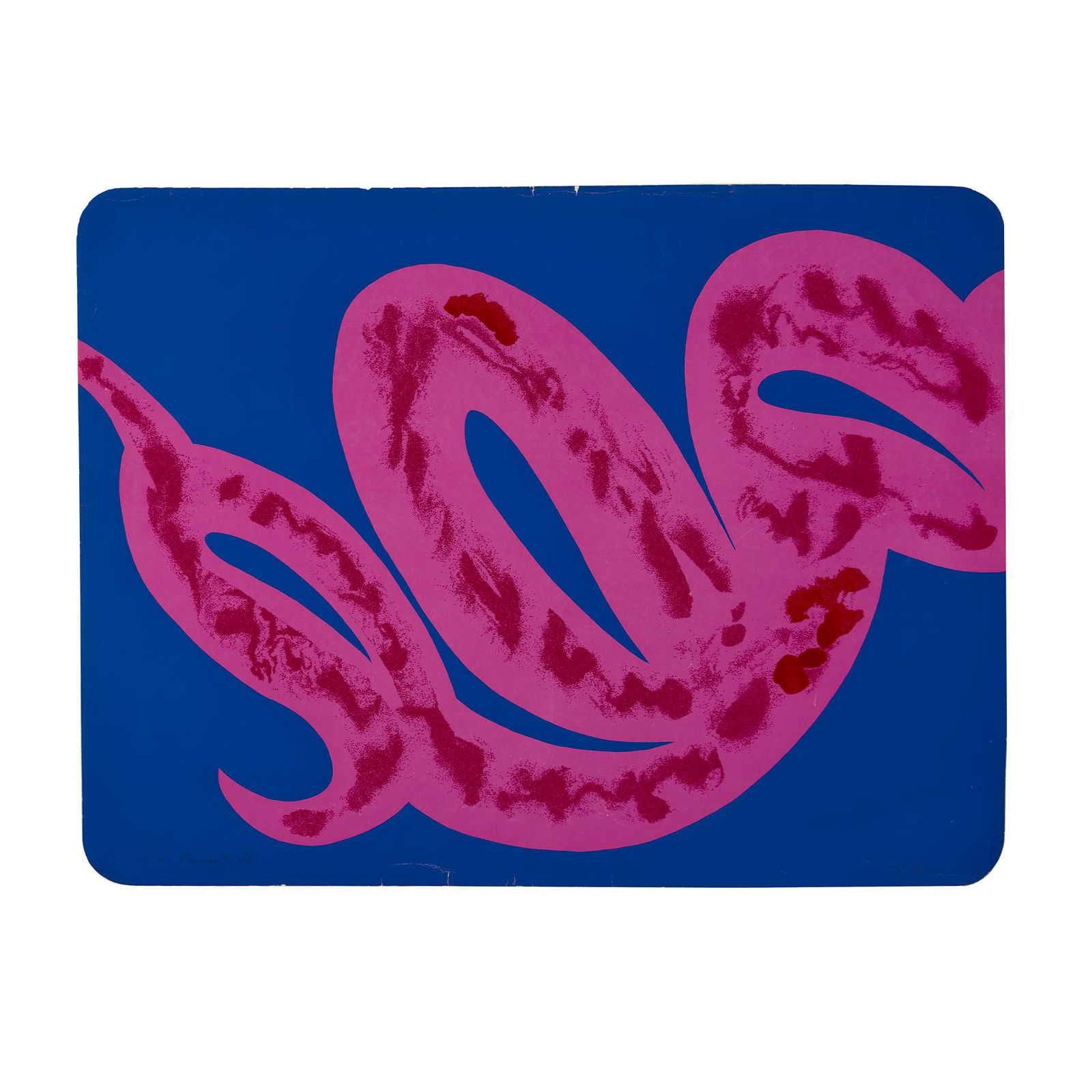 Giulio Turcato: Untitledcolor screen printing, cm. 60X79,5 (slight tears at the edges)