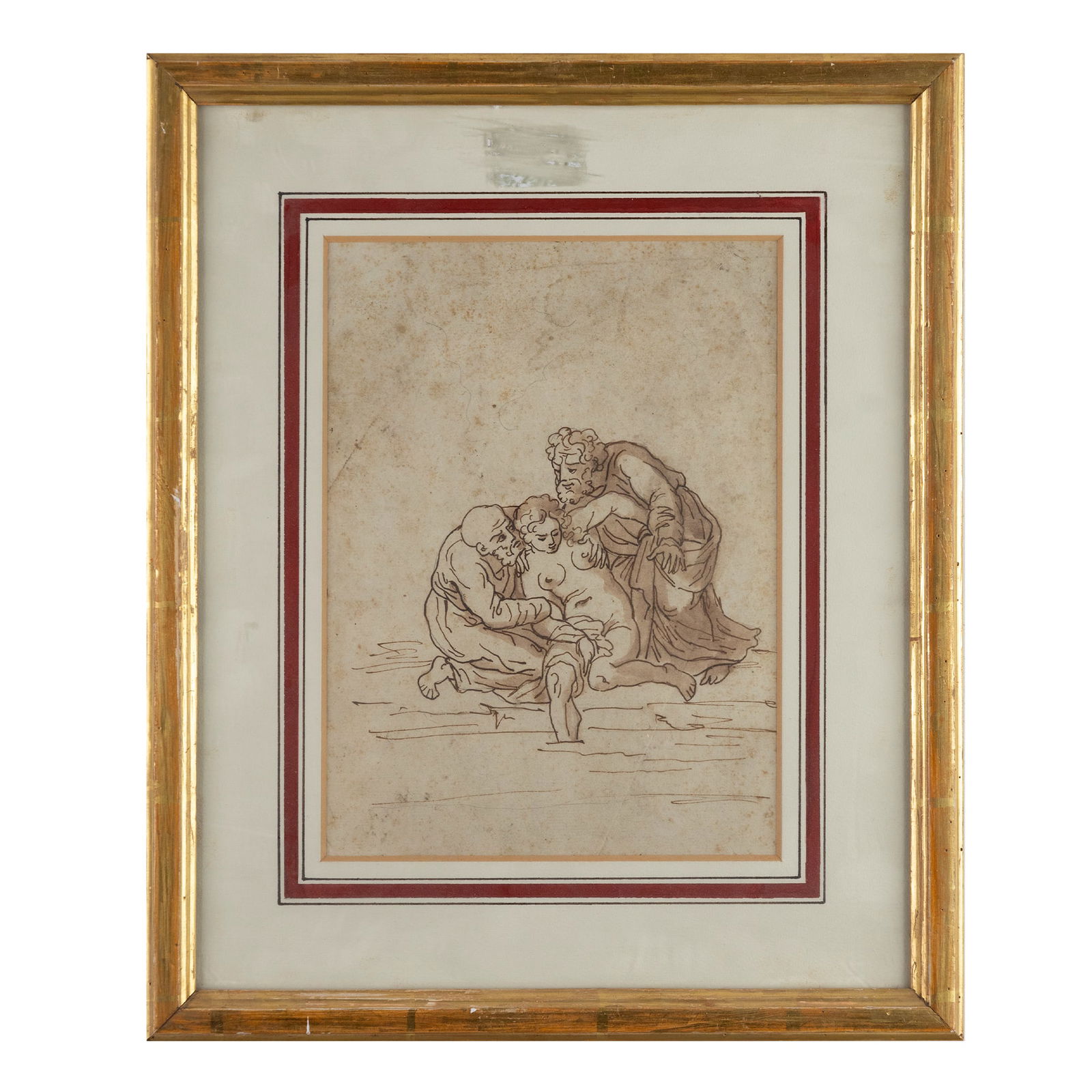 Ink on paper drawing, 18th century (1 of 1)