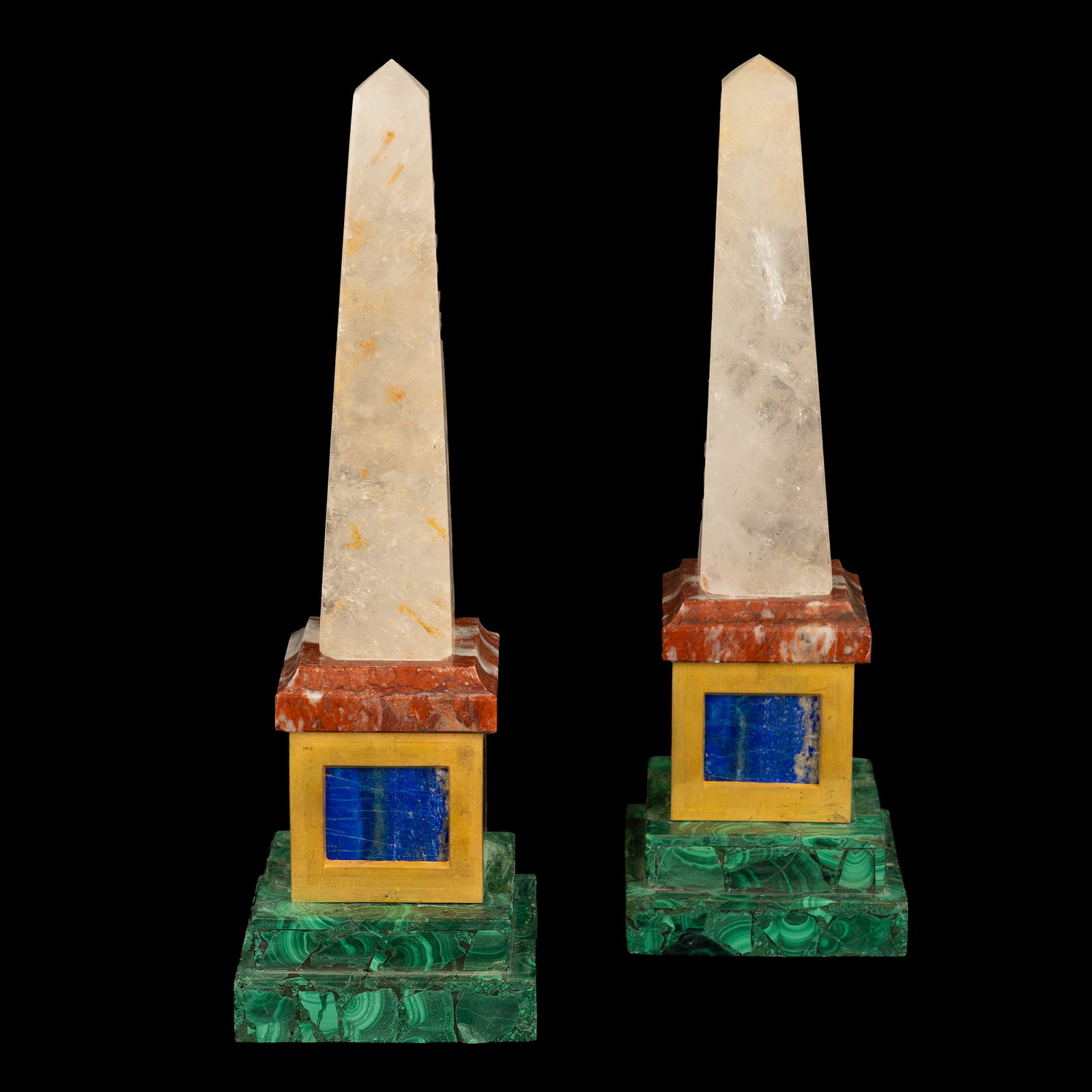 Pair of rock crystal obelisks (1 of 1)