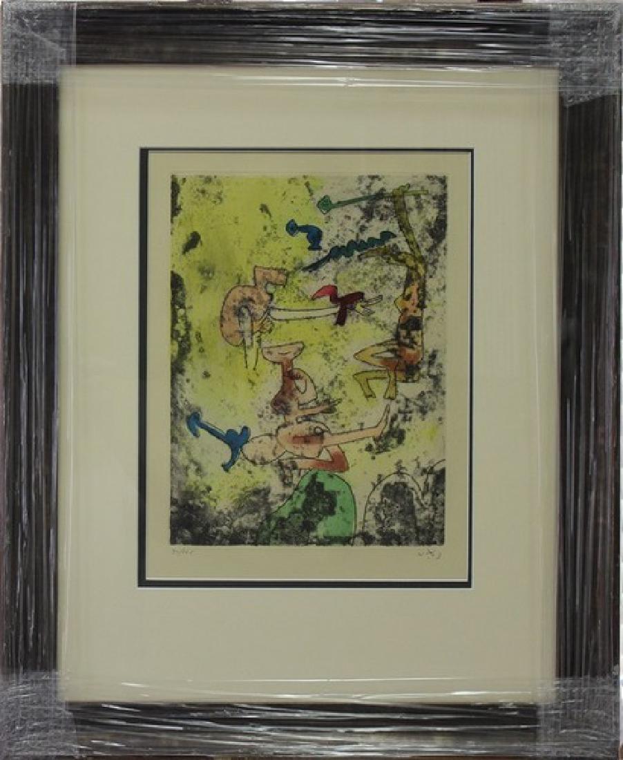 Untitled (Planche 9) - Roberto Matta: Title: (Planche 9) Artist: Roberto Matta Medium: Aquatint Etching on Japon Paper Signature: Hand Signed and Numbered in Pencil by the artist Size: 28 x 23 Inches Certificate of Authenticity Included