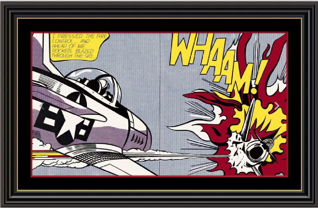 J8383-Silk Cloth Art Poster by Roy Lichtenstein: Artist: Roy Lichtenstein Comic Art Silk Poster 21 x 14. Roy Lichtenstein was born in 1923, in New York City. In 1939 he studied under Reginald Marsh at the Art Students League in New York, and the fol
