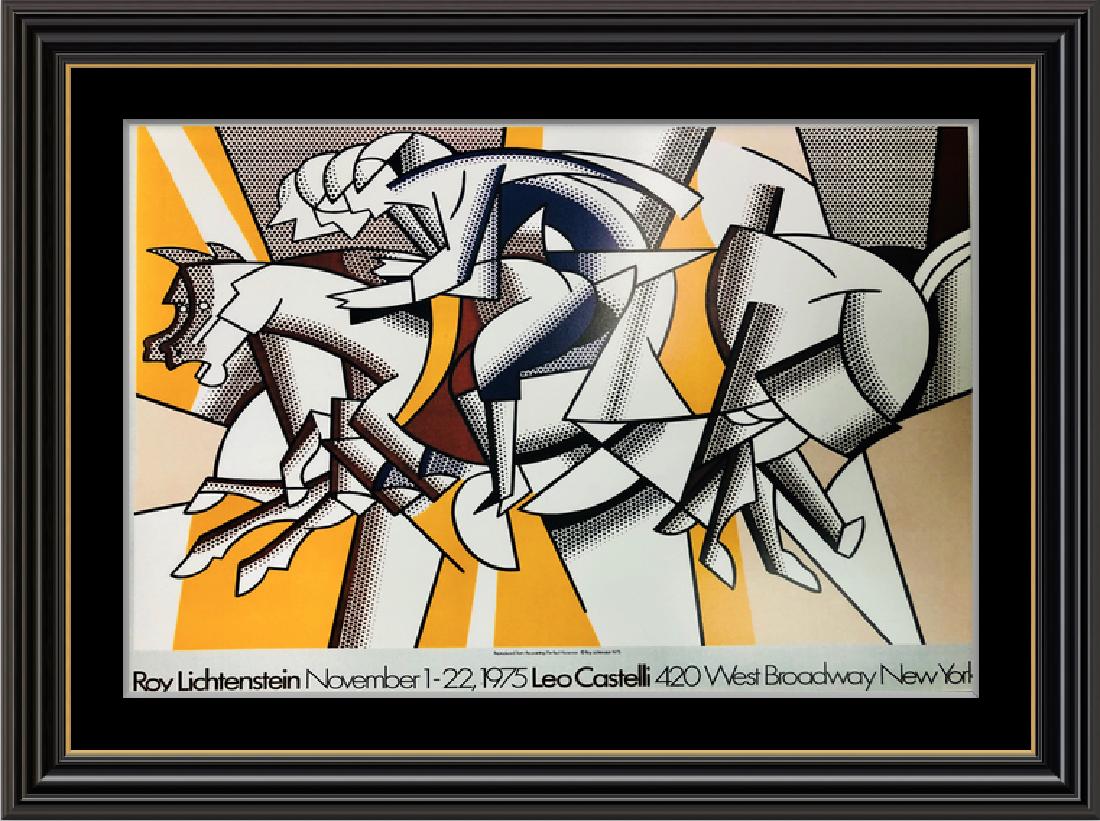 THE RED HORSEMAN 1975 LEO CASTELLI NEW YORK by ROY: Artist: ROY LICHTENSTEIN POSTER - THE RED HORSEMAN 1975. Pop Art Silk Poster 13 X 20. Roy Lichtenstein was born in 1923, in New York City. In 1939 he studied under Reginald Marsh at the Art Students L