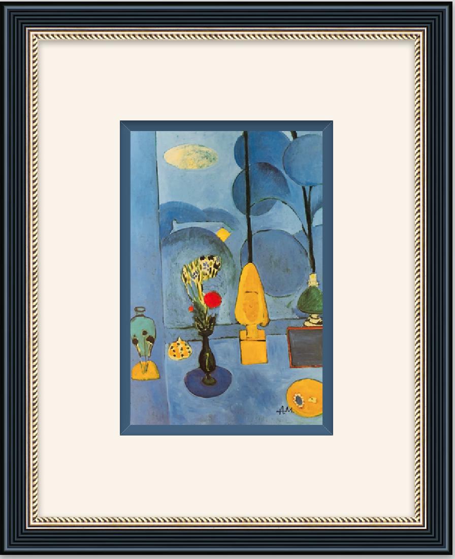" The Blue Window" by Henri Matisse: FREE SHIPPING TO THE USA! PROFESSIONALLY CUSTOM GALLERY FRAMED! SIGNED Lithograph by Henri Matisse "The Blue Window" 1913 on wove paper. Collection Claude Duthuit.This one of a kind piece was original