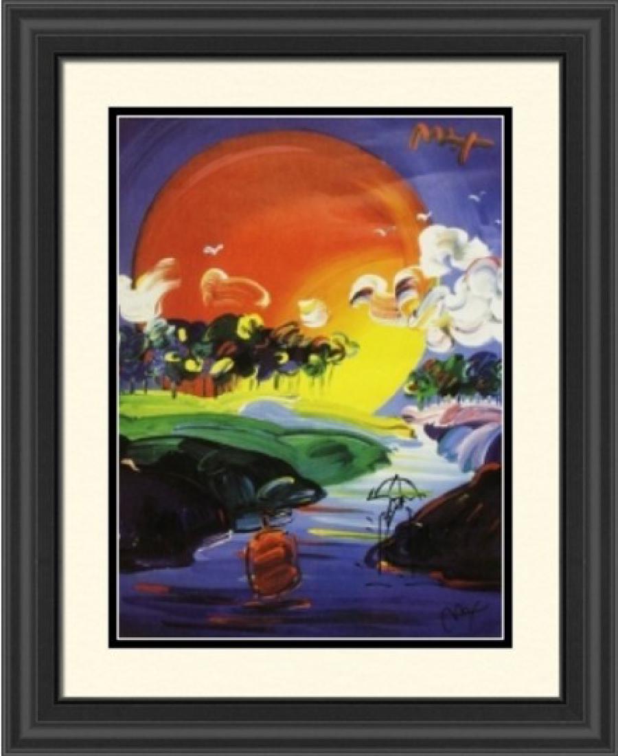 Hand Signed Peter Max Mixed Media - Without Borders: ***FREE SHIPPING WITHIN THE UNITED STATES OF AMERICA*** Hand signed mixed media on paper by artist Peter Max Without Borders. This popular work is hand signed by the artist. The dimensions are approx.