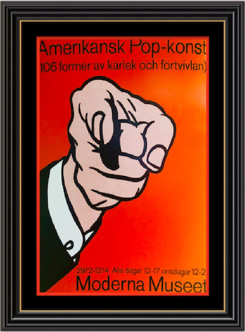 Finger Pointing by Roy Lichtenstein -Pop Art Silk: Artist: Finger Pointing - Pop Art Silk Poster 13 X 20. Roy Lichtenstein was born in 1923, in New York City. In 1939 he studied under Reginald Marsh at the Art Students League in New York, and the foll