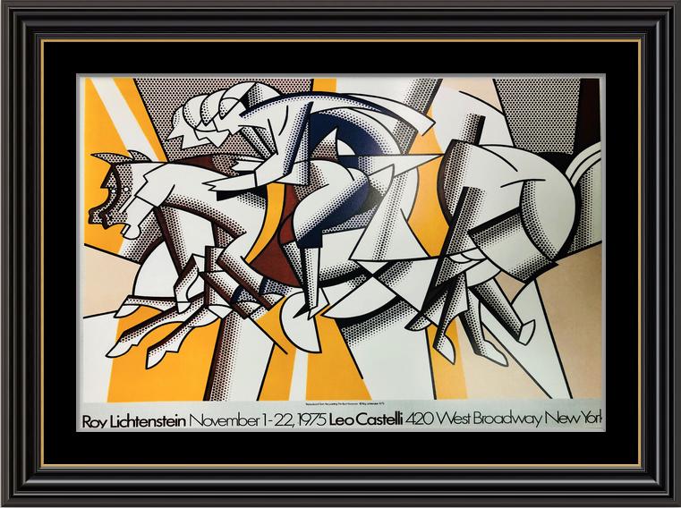 THE RED HORSEMAN 1975 LEO CASTELLI NEW YORK by ROY: Artist: ROY LICHTENSTEIN POSTER - THE RED HORSEMAN 1975. Pop Art Silk Poster 13 X 20. Roy Lichtenstein was born in 1923, in New York City. In 1939 he studied under Reginald Marsh at the Art Students L
