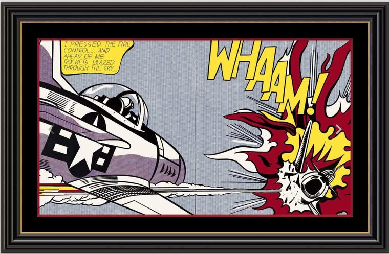 J8383-Silk Cloth Art Poster by Roy Lichtenstein: Artist: Roy Lichtenstein Comic Art Silk Poster 21 x 14. Roy Lichtenstein was born in 1923, in New York City. In 1939 he studied under Reginald Marsh at the Art Students League in New York, and the fol