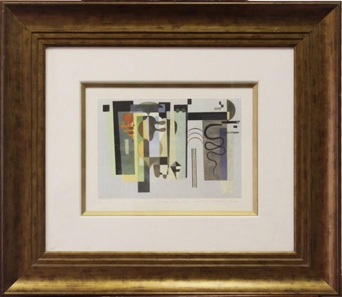 Two Green Points - 1935 Wassily Kandinsky: Title: Two Green Points 1935 Artist: Wassily Kandinksy Medium: Limited Edition Lithograph Signature: Unsigned Size: 23 x 27 Inches Collection of Georges Pimpidou, Paris Certificate of Authenticity Inc