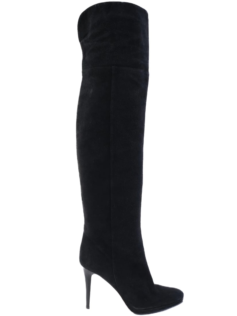 Jimmy Choo Black Suede Boots Size 39.5 (1 of 7)