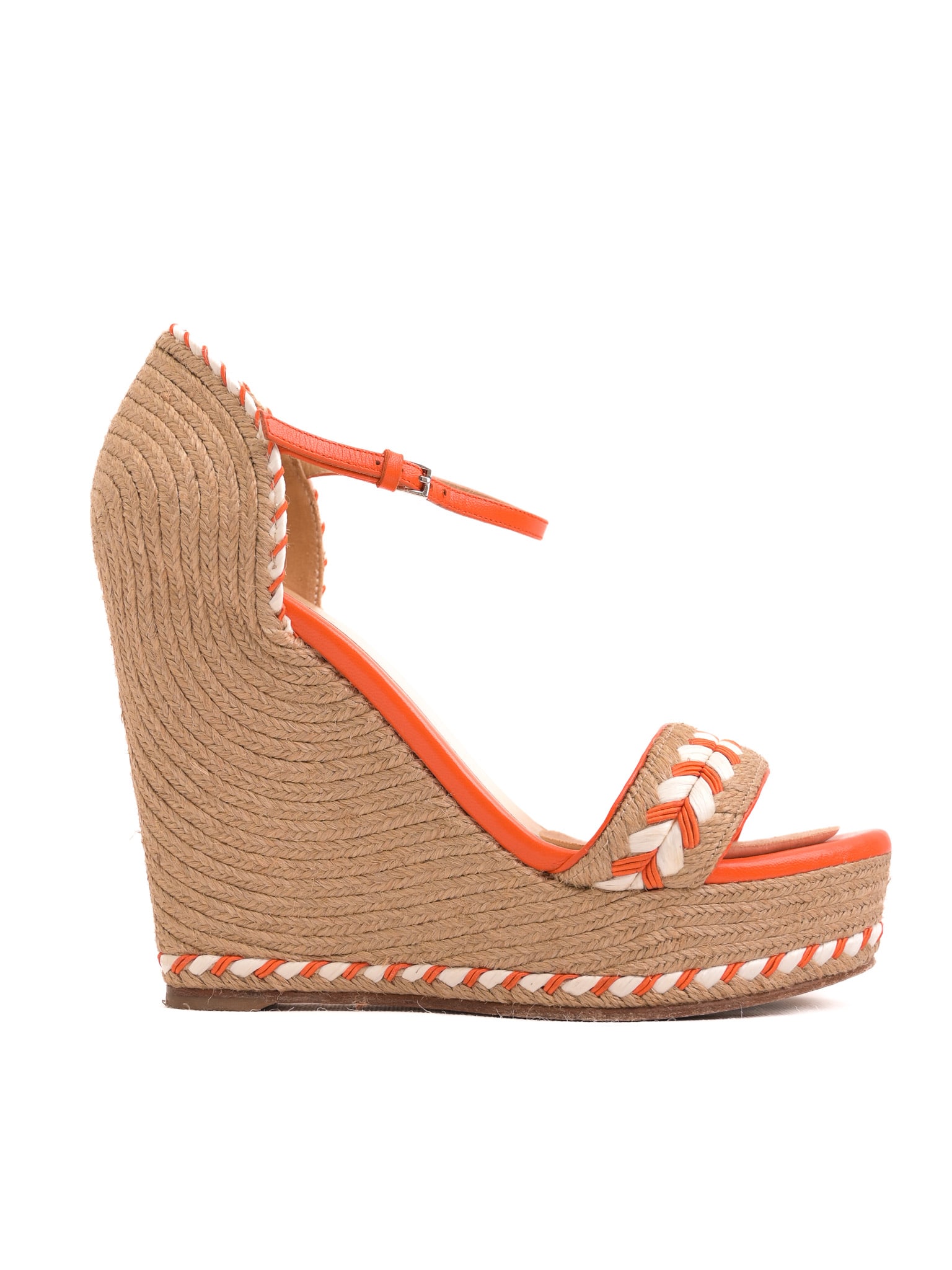 Gucci Wedge Sandals with Orange Accents (1 of 7)