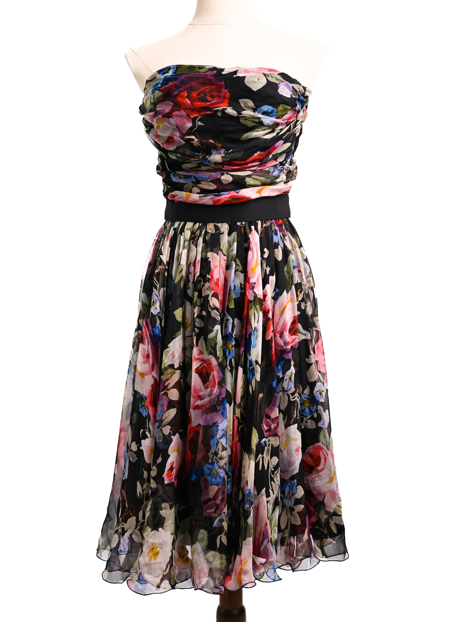 Dolce Gabbana Floral Strapless Dress (1 of 5)