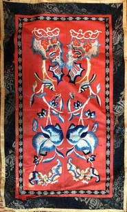 Antique Chinese Silk Embroidery 19th Century: Title/Medium: Antique Chinese Silk on Silk Embroidery Origin/Year: China, 19th Century Dimensions: 36 x 48 inches (approx.) Condition: Excellent, with minor wear Provenance: Acquired from a private co