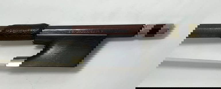 Neudorfer Silver Mounted Violin Bow 60.5 g: Title/Medium: Neudorfer Silver Mounted Violin Bow Origin/Year: Germany Dimensions: Weight: 60.5 g Condition: Excellent Provenance: Private Collection Additional Info: Materials: Silver,
