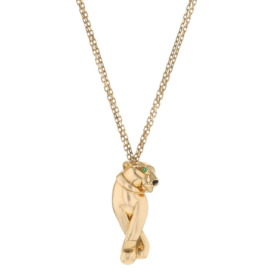Cartier Panthere Gold Necklace with Garnets & Onyx (1 of 3)