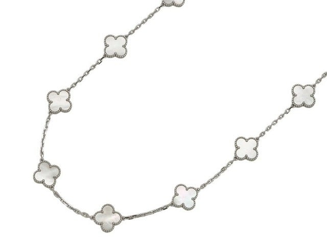 Van Cleef & Arpels Vintage Alhambra 20 Motifs White Mother of Pearl Necklace (1 of 5)