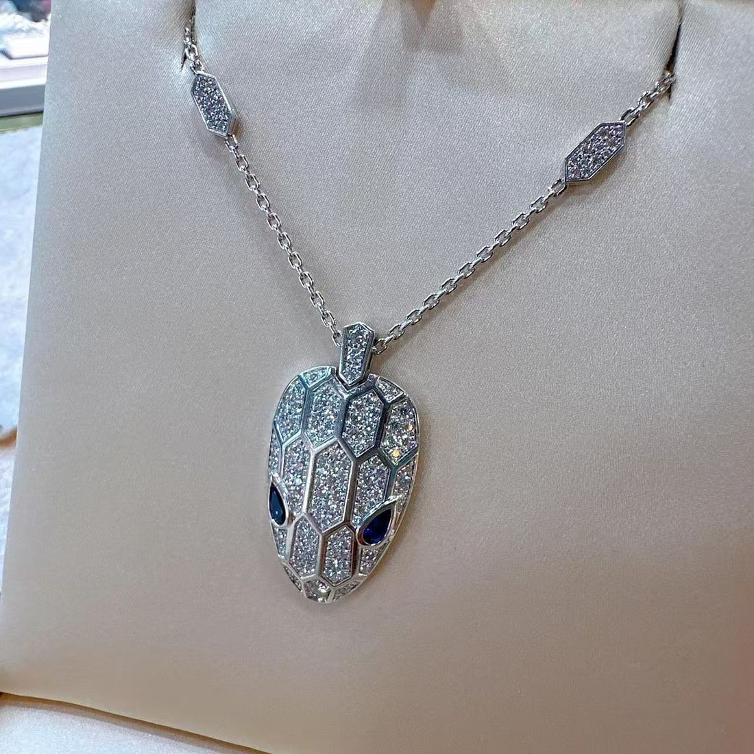 Bvlgari Serpenti Sapphire & Diamond Pendant Necklace (1 of 12)