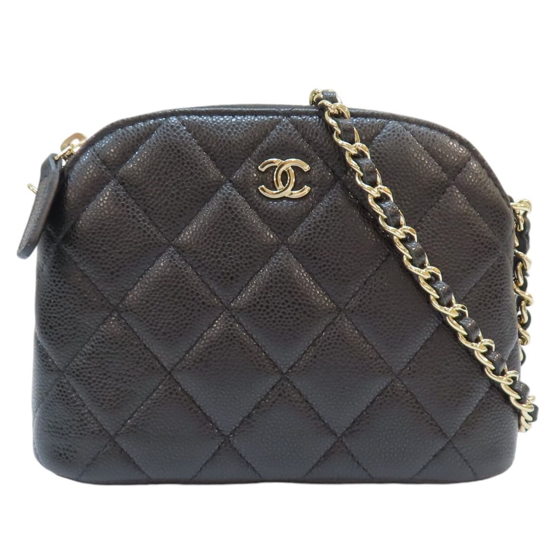 Chanel Black Quilted Caviar Clutch Bag (1 of 12)