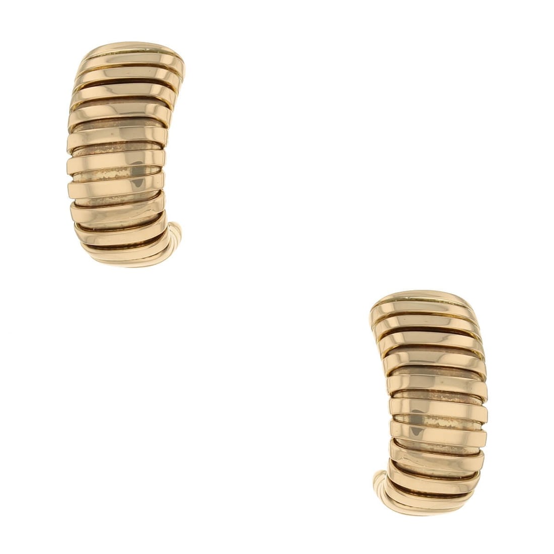 Vintage Bulgari Tubogas Gold Earrings (1 of 3)