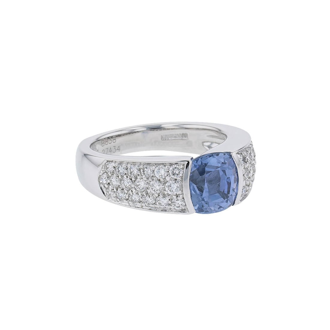 Boucheron 18K White Gold Blue Sapphire Ring (1 of 12)