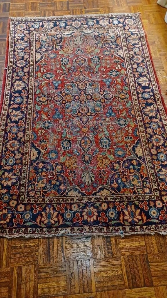 Stunning Tah-brriz Rug, ca 1920, 4'4" x 6'10" (1 of 6)