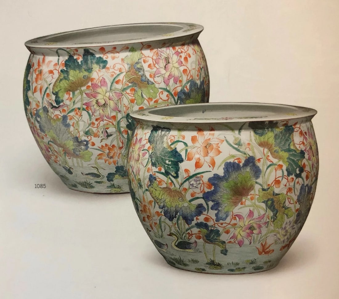 Massive Chinese Famille-Rose Fishbowls (1 of 11)