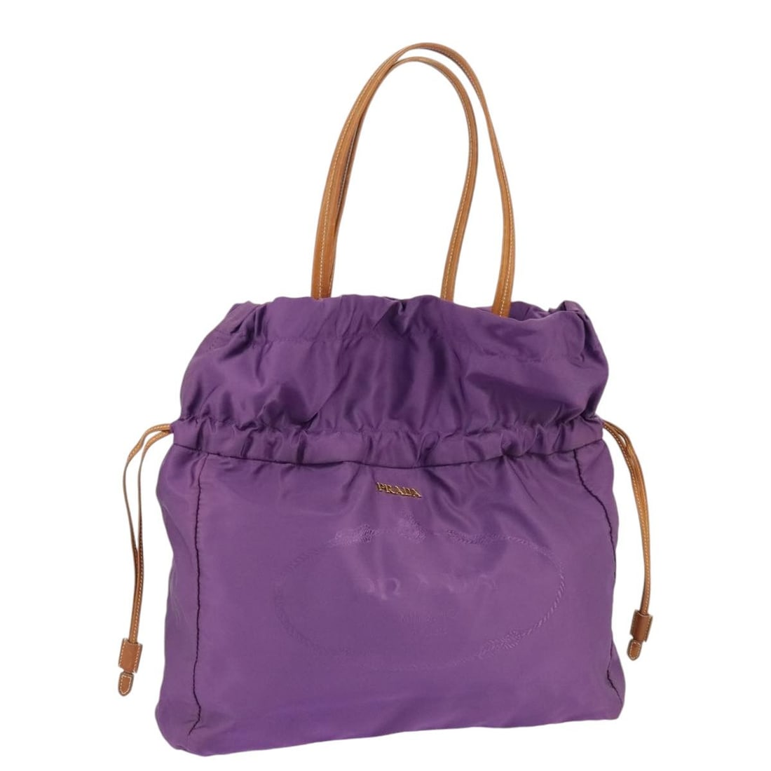 Prada Purple Gold Nylon Tote Bag (1 of 12)