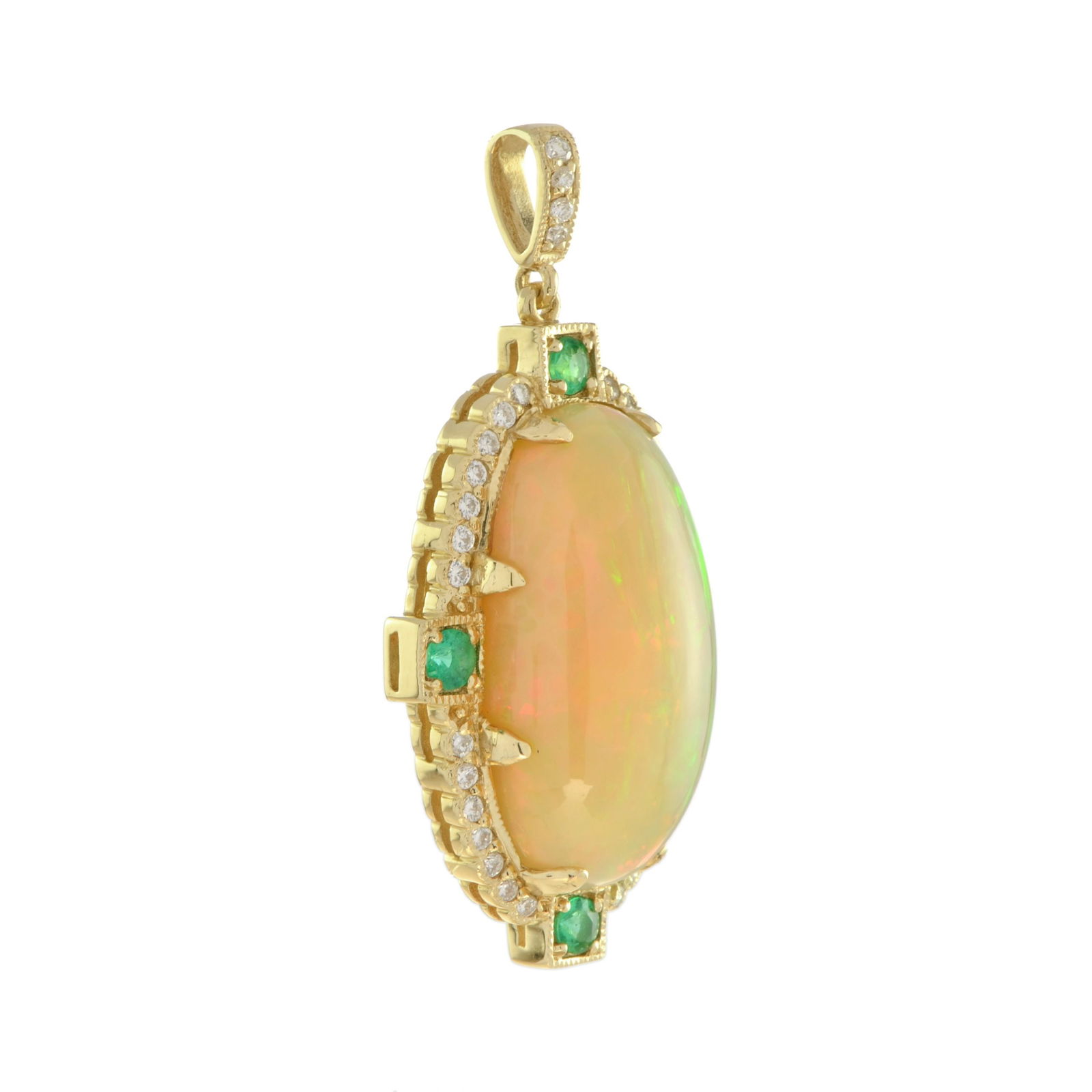 7.94 Ct. Ethiopian Opal Pendant with Diamonds (1 of 4)